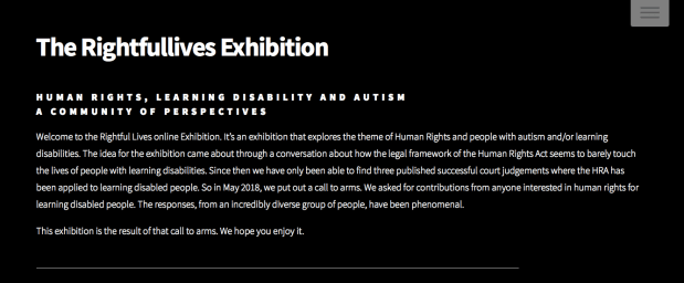 The Rightful Lives Exhibition Homepage